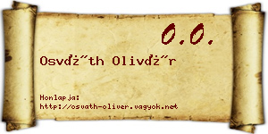 Osváth Olivér névjegykártya