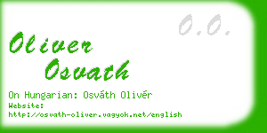 oliver osvath business card