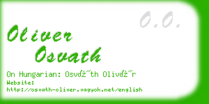 oliver osvath business card